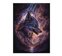 Rompecabezas Para Adolescentes 1000pcs(52x38cm) Electric Wolf Thunderstorm Rompecabezas Para Adultos Juguete Decoración De Pared Mejora La Memoria Juego Desafiante Regalos 1000pcs(52x38cm)