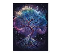 Rompecabezas Para Adolescentes 1000pcs(52x38cm) Enchanted Cosmic Tree Art Print Rompecabezas Para Adultos Juegos Familiares Ensamblaje De Patrones Ayuda A Ejercitar El Cerebro 1000pcs(52x38cm)