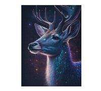 Rompecabezas Para Adolescentes 1000pcs(52x38cm) Galactic Deer Portrait-10 Rompecabezas Para Adultos Juegos Familiares Ensamblaje De Patrones Ayuda A Ejercitar El Cerebro 1000pcs(52x38cm)