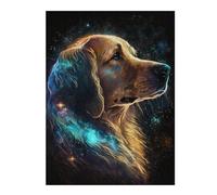 Rompecabezas Para Adolescentes 1000pcs(52x38cm) Galactic Golden Retriever Art Print Rompecabezas Para Adultos Juguete Decoración De Pared Mejora La Memoria Juego Desafiante Regalos 1000pcs(52x38cm)