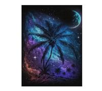 Rompecabezas Para Adolescentes 1000pcs(52x38cm) Galactic Palm Trees Rompecabezas Para Adultos Juegos Familiares Ensamblaje De Patrones Ayuda A Ejercitar El Cerebro 1000pcs(52x38cm)