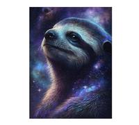 Rompecabezas Para Adolescentes 1000pcs(52x38cm) Galactic Sloth Portrait Rompecabezas Para Adultos Juguete Decoración De Pared Mejora La Memoria Juego Desafiante Regalos 1000pcs(52x38cm)