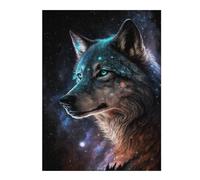 Rompecabezas Para Adolescentes 1000pcs(52x38cm) Galactic Wolf Portrait -15 Rompecabezas Para Adultos Juego Práctico Difícil Difícil Diversión Actividades En Casa, 1000pcs(52x38cm)