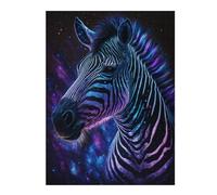 Rompecabezas Para Adolescentes 1000pcs(52x38cm) Glowing Zebra Art Print Rompecabezas Juego De Ingenio Una Obra De Arte Regalos Únicos De Cumpleaños Y Navidad 1000pcs(52x38cm)
