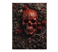 Rompecabezas Para Adolescentes 1000pcs(52x38cm) Gothic Skull Artwork Rompecabezas Para Adultos Juegos Familiares Ensamblaje De Patrones Ayuda A Ejercitar El Cerebro 1000pcs(52x38cm)