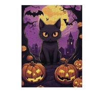 Rompecabezas Para Adolescentes 1000pcs(52x38cm) Halloween Black Cat Scene Rompecabezas Para Adultos Juegos Familiares Corte De Precisión Actividades Divertidas En Casa 1000pcs(52x38cm)