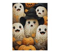 Rompecabezas Para Adolescentes 1000pcs(52x38cm) Halloween Ghosts And Pumpkins-2 Rompecabezas Para Adultos Juego Práctico Difícil Difícil Diversión Actividades En Casa, 1000pcs(52x38cm)