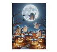 Rompecabezas Para Adolescentes 1000pcs(52x38cm) Halloween Ghosts And Pumpkins-3 Rompecabezas Para Adultos Juegos De Relajación Análisis Y Lógica Juegos Desafiantes Regalos 1000pcs(52x38cm)