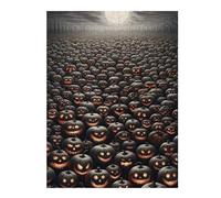 Rompecabezas Para Adolescentes 1000pcs(52x38cm) Halloween Pumpkin Field Rompecabezas Para Adultos Juegos Familiares Corte De Precisión Actividades Divertidas En Casa 1000pcs(52x38cm)