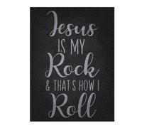 Rompecabezas Para Adolescentes 1000pcs(52x38cm) Jesus Is My Rock, Thats How I Roll Rompecabezas Para Adultos Juego Práctico Decoración Del Hogar Diversión En El Hogar Actividades, 1000pcs(52x38cm)