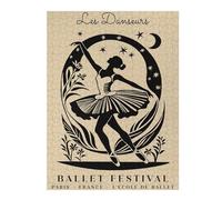 Rompecabezas Para Adolescentes 1000pcs(52x38cm) Les Danseurs Ballet Festival Poster Rompecabezas Juegos Relajantes Difícil Difícil Y Desafiante 1000pcs(52x38cm)