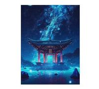 Rompecabezas Para Adolescentes 1000pcs(52x38cm) Magical Asian Pavilion Night Scene Rompecabezas Para Adultos Juego Práctico Difícil Difícil Diversión Actividades En Casa, 1000pcs(52x38cm)