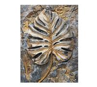 Rompecabezas Para Adolescentes 1000pcs(52x38cm) Metallic Monstera Leaf Rompecabezas Para Adultos Juegos Familiares Ensamblaje De Patrones Ayuda A Ejercitar El Cerebro 1000pcs(52x38cm)