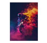 Rompecabezas Para Adolescentes 1000pcs(52x38cm) Motorcycle Rider in Action Rompecabezas Para Adultos Juegos Familiares Corte De Precisión Actividades Divertidas En Casa 1000pcs(52x38cm)