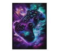 Rompecabezas Para Adolescentes 1000pcs(52x38cm) Neon Gaming Controller Art Rompecabezas Para Adultos Juegos Familiares Corte De Precisión Actividades Divertidas En Casa 1000pcs(52x38cm)