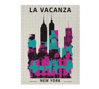Rompecabezas Para Adolescentes 1000pcs(52x38cm) New York City Retro Poster Rompecabezas Para Adultos Juegos De Relajación Decoración Del Hogar Interacción Entre Padres E Hijos 1000pcs(52x38cm)