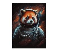 Rompecabezas Para Adolescentes 1000pcs(52x38cm) Red Panda Astronaut Space Art Rompecabezas Para Adultos Juegos De Relajación Análisis Y Lógica Juegos Desafiantes Regalos 1000pcs(52x38cm)