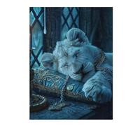 Rompecabezas Para Adolescentes 1000pcs(52x38cm) Royal White Lion Cub Resting Rompecabezas Para Adultos Juego Familiar Arte De Pared Regalos Únicos De Cumpleaños Y Navidad 1000pcs(52x38cm)