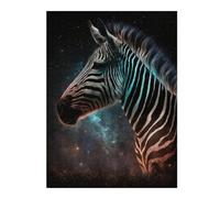 Rompecabezas Para Adolescentes 1000pcs(52x38cm) Zebra in Space Art Print-2 Rompecabezas Para Adultos Juego Práctico Difícil Difícil Diversión Actividades En Casa, 1000pcs(52x38cm)