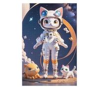 Rompecabezas Para Adolescentes 1000pcs(75x50cm) Astronaut Cat in Space Rompecabezas Para Adultos Juegos Familiares Ensamblaje De Patrones Ayuda A Ejercitar El Cerebro 1000pcs(75x50cm)