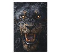 Rompecabezas Para Adolescentes 1000pcs(75x50cm) Black Lion Roar Sound Effect Rompecabezas Para Adultos Juegos Familiares Ensamblaje De Patrones Ayuda A Ejercitar El Cerebro 1000pcs(75x50cm)