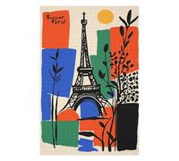 Rompecabezas Para Adolescentes 1000pcs(75x50cm) Bonjour Paris Eiffel Tower Art Rompecabezas Juegos Relajantes Pero Divertidos Y Humorísticos Regalos De Cumpleaños Y Únicos 1000pcs(75x50cm)