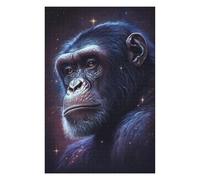 Rompecabezas Para Adolescentes 1000pcs(75x50cm) Chimpanzee Portrait Artwork Rompecabezas Para Adultos Juego Familiar Arte De Pared Regalos Únicos De Cumpleaños Y Navidad 1000pcs(75x50cm)