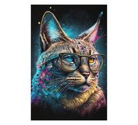 Rompecabezas Para Adolescentes 1000pcs(75x50cm) Colorful Cat Glasses Art Print Rompecabezas Para Adultos Juegos De Relajación Análisis Y Lógica Juegos Desafiantes Regalos 1000pcs(75x50cm)