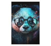 Rompecabezas Para Adolescentes 1000pcs(75x50cm) Colorful Panda Glasses Art Print Rompecabezas Para Adultos Juegos De Relajación Análisis Y Lógica Juegos Desafiantes Regalos 1000pcs(75x50cm)