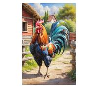 Rompecabezas Para Adolescentes 1000pcs(75x50cm) Colorful Rooster Farm Scene-1 Rompecabezas Para Adultos Juguetes Antiestrés Desafío Difícil Juego Desafiante Regalos 1000pcs(75x50cm)