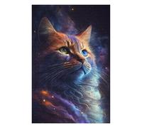 Rompecabezas Para Adolescentes 1000pcs(75x50cm) Cosmic Cat Portrait-64 Rompecabezas Para Adultos Juegos Familiares Corte De Precisión Actividades Divertidas En Casa 1000pcs(75x50cm)