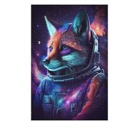 Rompecabezas Para Adolescentes 1000pcs(75x50cm) Cosmic Fox Astronaut Art Print-9 Rompecabezas Para Adultos Juego Práctico Difícil Difícil Diversión Actividades En Casa, 1000pcs(75x50cm)