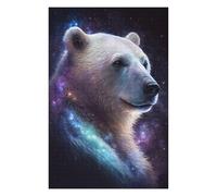 Rompecabezas Para Adolescentes 1000pcs(75x50cm) Cosmic Polar Bear Art Print-7 Rompecabezas Juego De Ingenio Una Obra De Arte Regalos Únicos De Cumpleaños Y Navidad 1000pcs(75x50cm)