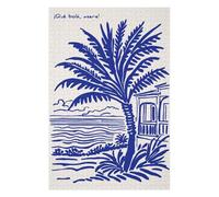 Rompecabezas Para Adolescentes 1000pcs(75x50cm) Cuban Beach Scene with Palm Tree Rompecabezas Para Adultos Juego Práctico Decoración Del Hogar Diversión En El Hogar Actividades, 1000pcs(75x50cm)