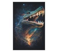 Rompecabezas Para Adolescentes 1000pcs(75x50cm) Galactic Crocodile Art Print-18 Rompecabezas Para Adultos Juego Práctico Difícil Difícil Diversión Actividades En Casa, 1000pcs(75x50cm)