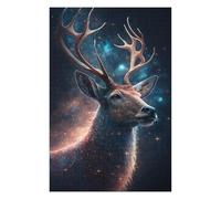 Rompecabezas Para Adolescentes 1000pcs(75x50cm) Galactic Deer Portrait -1 Rompecabezas Para Adultos Juegos Familiares Ensamblaje De Patrones Ayuda A Ejercitar El Cerebro 1000pcs(75x50cm)