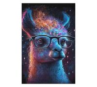 Rompecabezas Para Adolescentes 1000pcs(75x50cm) Galactic Llama Glasses Art Print Rompecabezas Para Adultos Juego Práctico Difícil Difícil Diversión Actividades En Casa, 1000pcs(75x50cm)