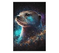 Rompecabezas Para Adolescentes 1000pcs(75x50cm) Galactic Otter Portrait -6 Rompecabezas Para Adultos Juego Práctico Difícil Difícil Diversión Actividades En Casa, 1000pcs(75x50cm)