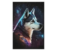 Rompecabezas Para Adolescentes 1000pcs(75x50cm) Galactic Wolf Portrait-50 Rompecabezas Para Adultos Juguete Decoración De Pared Mejora La Memoria Juego Desafiante Regalos 1000pcs(75x50cm)