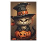 Rompecabezas Para Adolescentes 1000pcs(75x50cm) Halloween Cat with Jack-o'-lantern Rompecabezas Juego De Ingenio Una Obra De Arte Regalos Únicos De Cumpleaños Y Navidad 1000pcs(75x50cm)