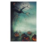 Rompecabezas Para Adolescentes 1000pcs(75x50cm) Halloween Night Scene with Pumpkins Rompecabezas Para Adultos Juegos Familiares Ensamblaje De Patrones Ayuda A Ejercitar El Cerebro 1000pcs(75x50cm)