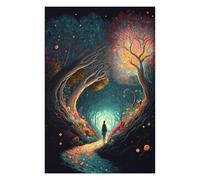 Rompecabezas Para Adolescentes 1000pcs(75x50cm) Magical Forest Pathway Rompecabezas Para Adultos Juegos Familiares Ensamblaje De Patrones Ayuda A Ejercitar El Cerebro 1000pcs(75x50cm)