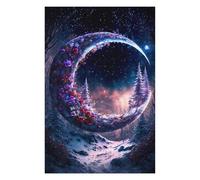 Rompecabezas Para Adolescentes 1000pcs(75x50cm) Magical Winter Moon Scene Rompecabezas Para Adultos Juegos Familiares Corte De Precisión Actividades Divertidas En Casa 1000pcs(75x50cm)