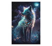 Rompecabezas Para Adolescentes 1000pcs(75x50cm) Magical Wolf Moonlit Night Rompecabezas Para Adultos Juguete Decoración De Pared Mejora La Memoria Juego Desafiante Regalos 1000pcs(75x50cm)