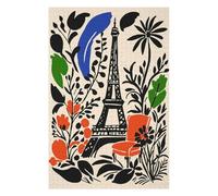 Rompecabezas Para Adolescentes 1000pcs(75x50cm) Paris Eiffel Tower Floral Illustration Rompecabezas Juegos Relajantes Pero Divertidos Y Humorísticos Regalos De Cumpleaños Y Únicos 1000pcs(75x50cm)