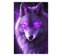 Rompecabezas Para Adolescentes 1000pcs(75x50cm) Purple Wolf Fantasy Art Print-1 Rompecabezas Para Adultos Juegos De Relajación Análisis Y Lógica Juegos Desafiantes Regalos 1000pcs(75x50cm)