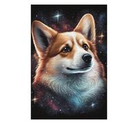 Rompecabezas Para Adolescentes 1000pcs(75x50cm) Space Corgi Portrait Rompecabezas Para Adultos Juego Práctico Difícil Difícil Diversión Actividades En Casa, 1000pcs(75x50cm)