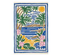 Rompecabezas Para Adolescentes 1000pcs(75x50cm) Tropical Beach Illustration with Floral Border Rompecabezas Juguetes Antiestrés Difíciles Regalos De Cumpleaños Y Únicos 1000pcs(75x50cm)
