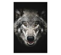 Rompecabezas Para Adolescentes 1000pcs(75x50cm) Wild Angry Wolf Head Rompecabezas Para Adultos Juego Práctico Difícil Difícil Diversión Actividades En Casa, 1000pcs(75x50cm)