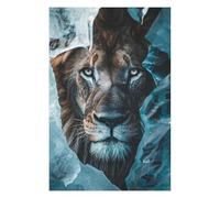 Rompecabezas Para Adolescentes 1000pcs(75x50cm) Wild Lion Ice Sculpture Rompecabezas Para Adultos Juguete Decoración De Pared Mejora La Memoria Juego Desafiante Regalos 1000pcs(75x50cm)